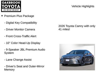 2026 Toyota Camry XSE AWD