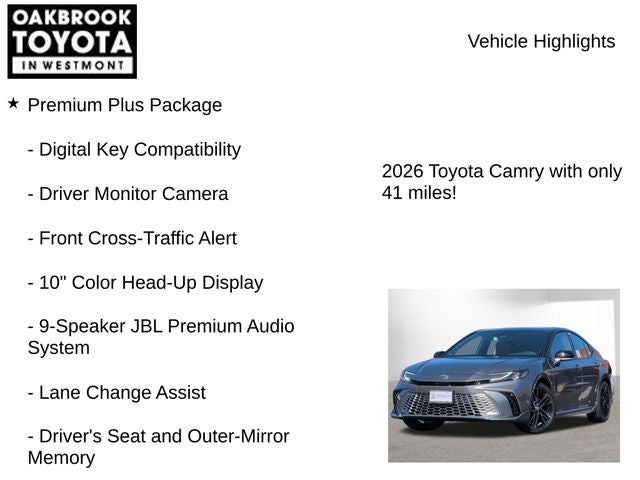 2026 Toyota Camry XSE AWD