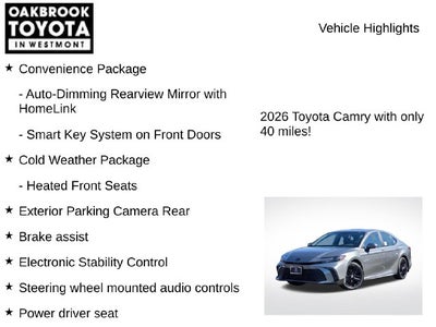 2026 Toyota Camry SE AWD