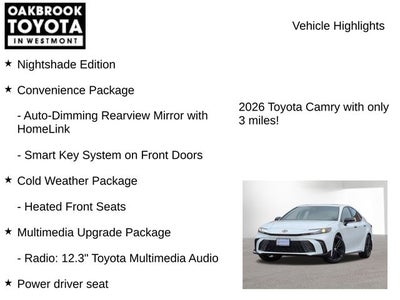 2026 Toyota Camry Nightshade AWD