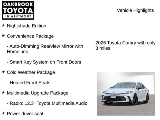 2026 Toyota Camry Nightshade AWD