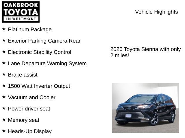2026 Toyota Sienna Platinum