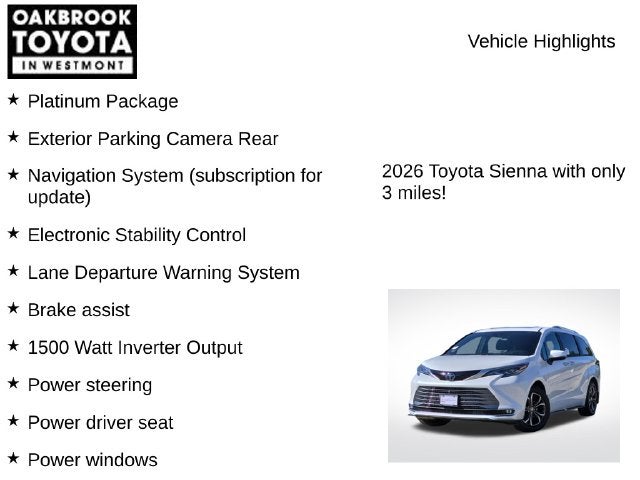 2026 Toyota Sienna Platinum