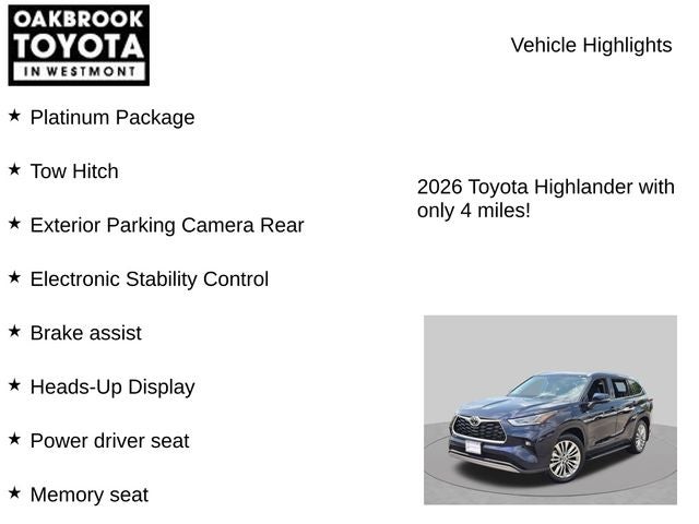 2026 Toyota Highlander Platinum