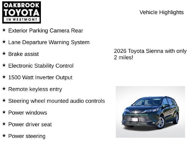 2026 Toyota Sienna XLE