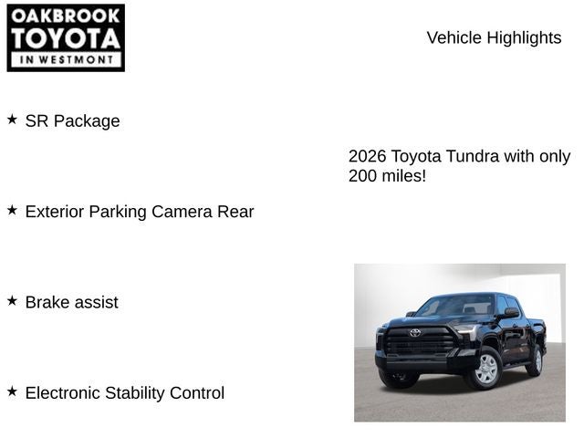 2026 Toyota Tundra SR