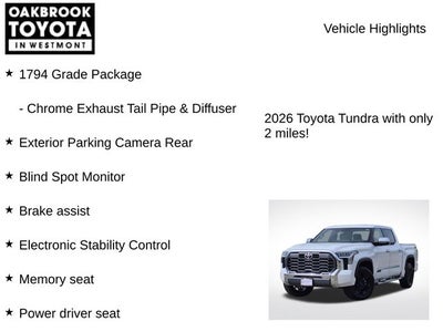 2026 Toyota Tundra 1794 Edition