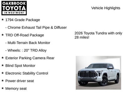2026 Toyota Tundra 1794 Edition