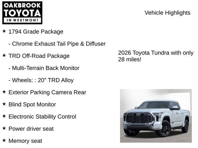 2026 Toyota Tundra 1794 Edition