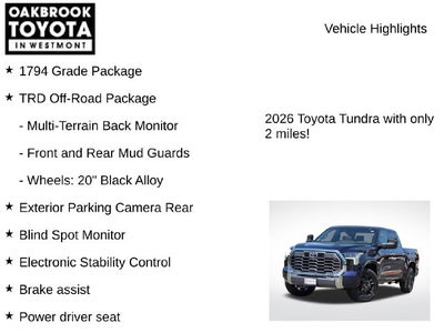 2026 Toyota Tundra i-FORCE MAX Tundra 1794 Edition