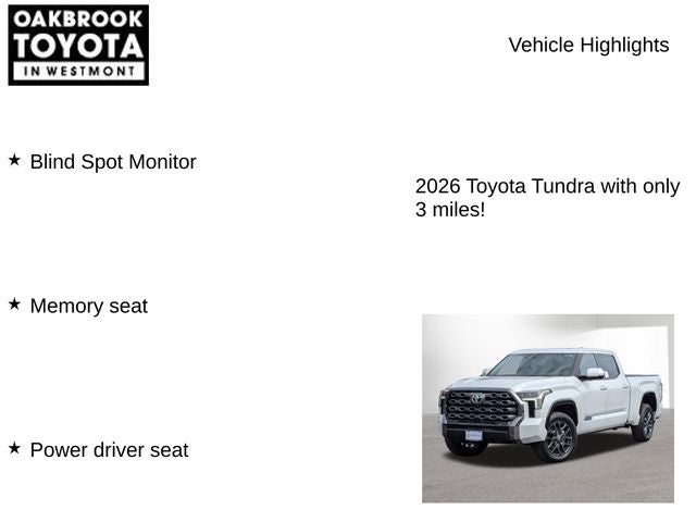 2026 Toyota Tundra Platinum