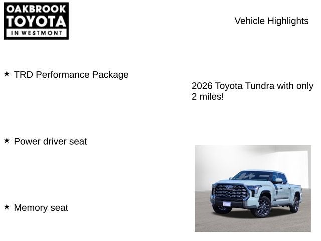 2026 Toyota Tundra Platinum