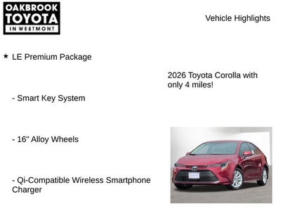 2026 Toyota Corolla LE