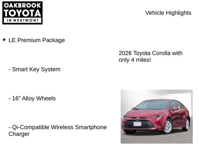 2026 Toyota Corolla LE