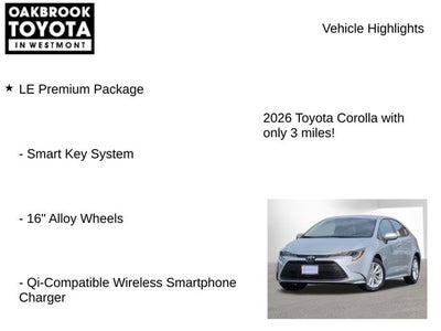 2026 Toyota Corolla LE