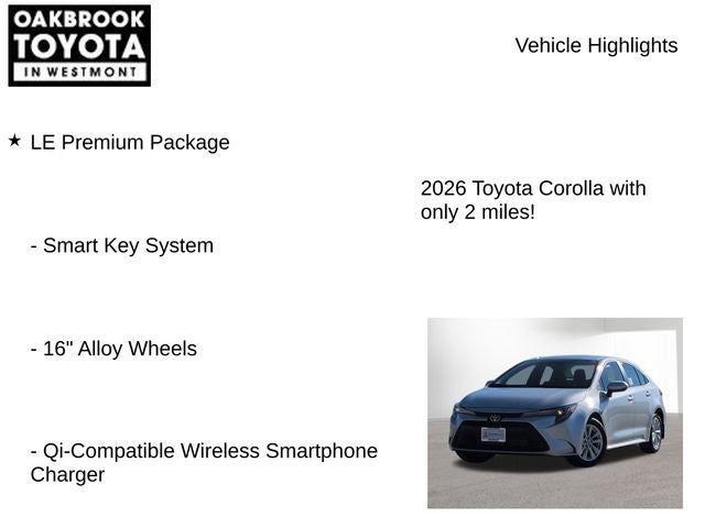 2026 Toyota Corolla LE