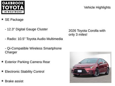 2026 Toyota Corolla SE