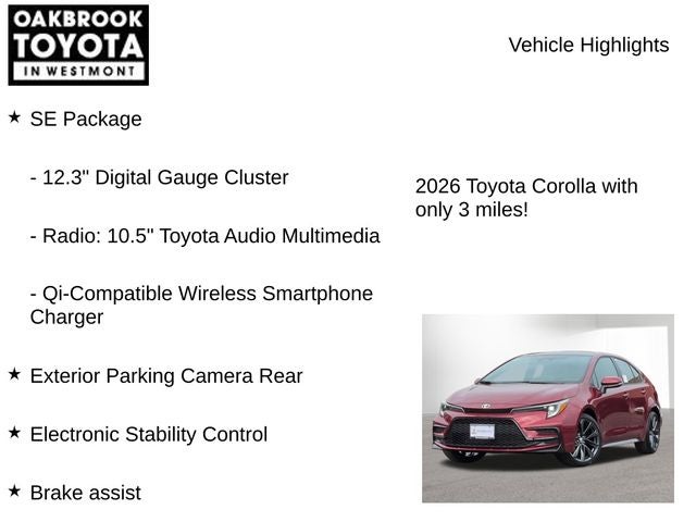 2026 Toyota Corolla SE