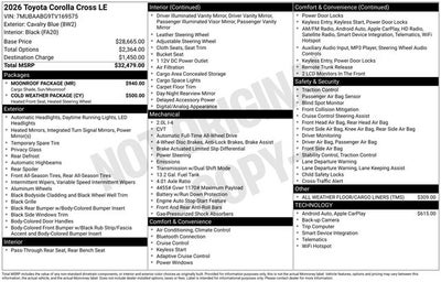 2026 Toyota Corolla Cross LE