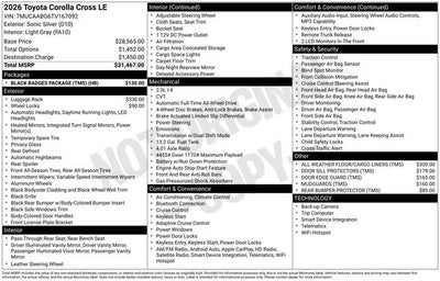 2026 Toyota Corolla Cross LE