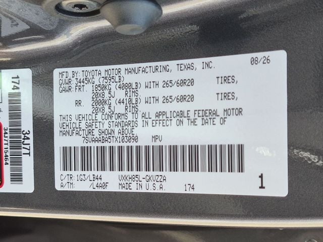 2026 Toyota Sequoia 1794 Edition