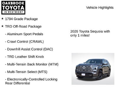 2026 Toyota Sequoia 1794 Edition