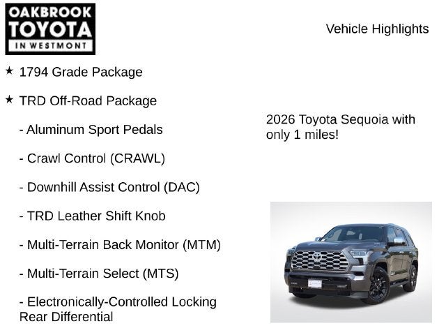 2026 Toyota Sequoia 1794 Edition