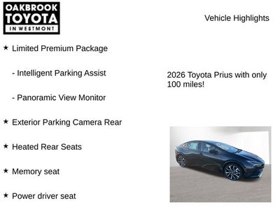 2026 Toyota Prius Plug-in Hybrid XSE Premium