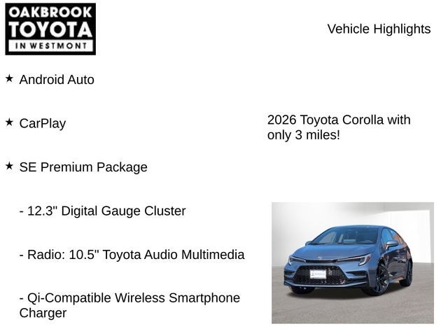 2026 Toyota Corolla Hybrid SE