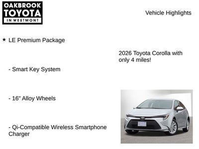 2026 Toyota Corolla Hybrid LE