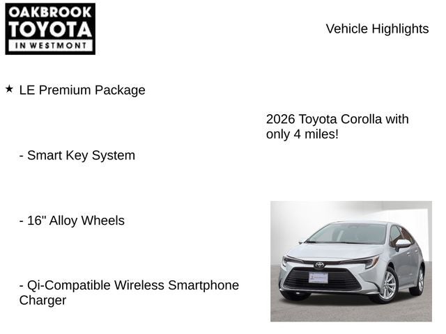 2026 Toyota Corolla Hybrid LE