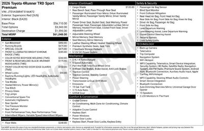 2026 Toyota 4Runner TRD Sport Premium