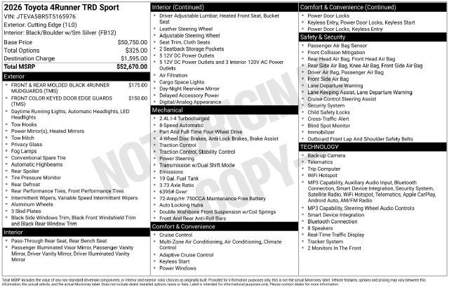 2026 Toyota 4Runner TRD Sport