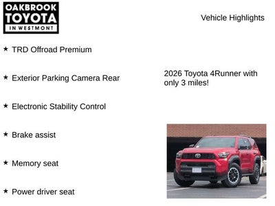 2026 Toyota 4Runner TRD Off-Road Premium