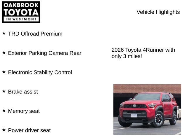 2026 Toyota 4Runner TRD Off-Road Premium