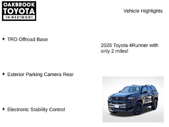 2026 Toyota 4Runner TRD Off-Road