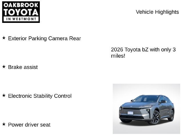 2026 Toyota bZ XLE