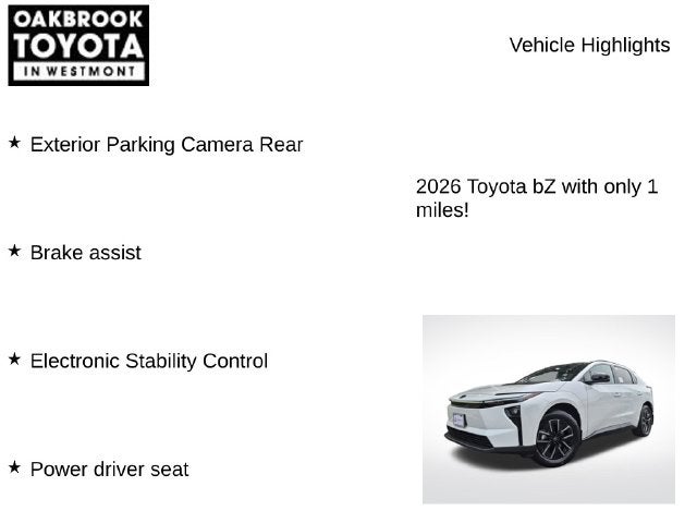 2026 Toyota bZ XLE