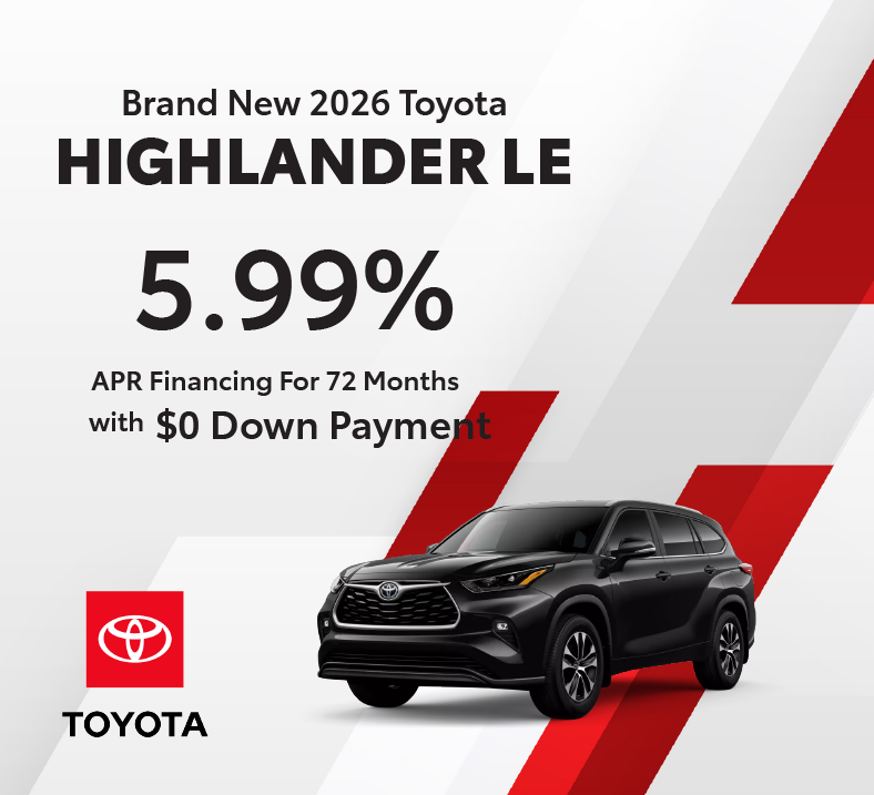 Brand New 2026 Toyota Highlander LE
