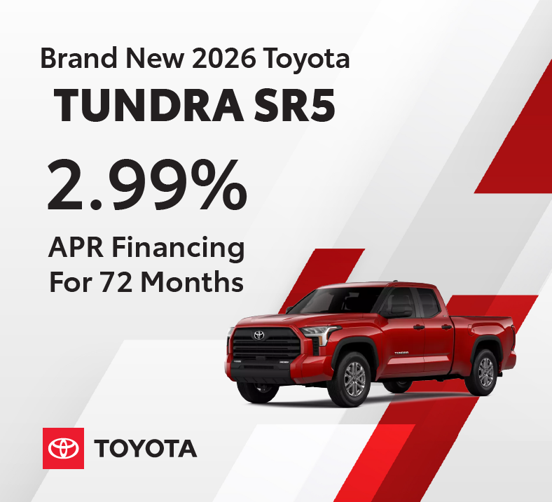 Brand New 2026 Toyota Tundra SR5 2.99% APR for 72 Months