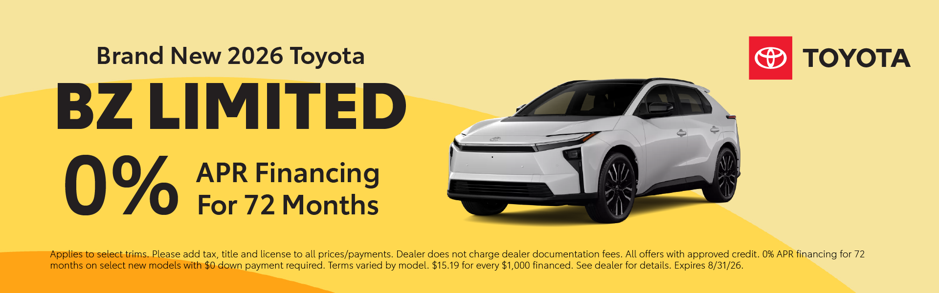 Brand New 2026 Toyota bZ Limited