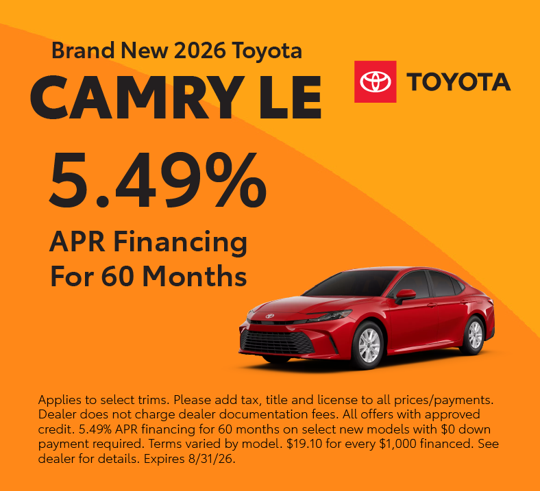 Brand New 2026 Toyota Camry LE
