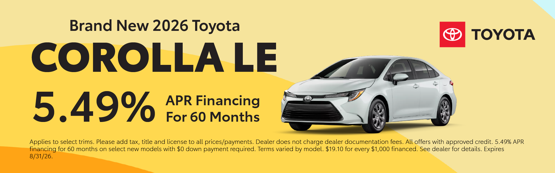 Brand New 2026 Toyota Corolla LE