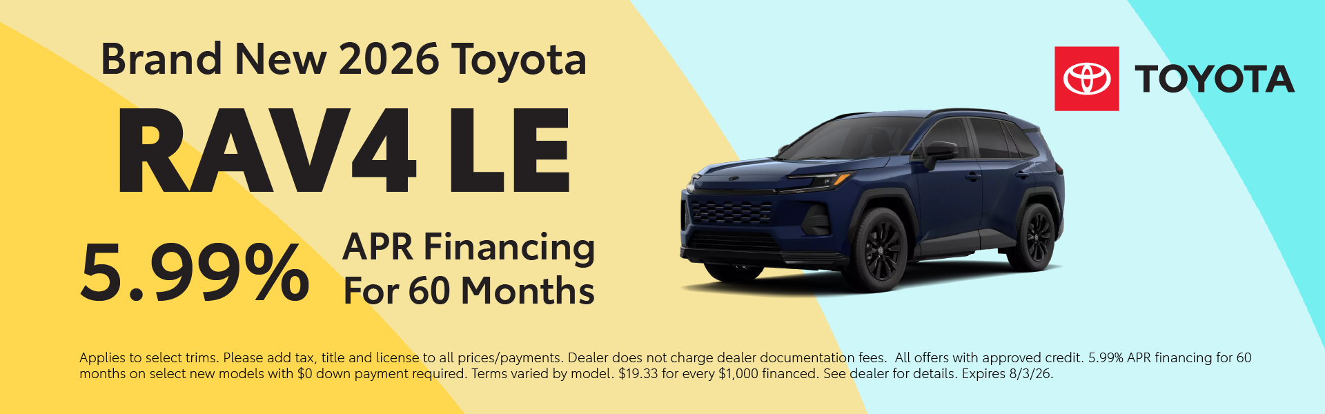Brand New 2026 Toyota RAV4