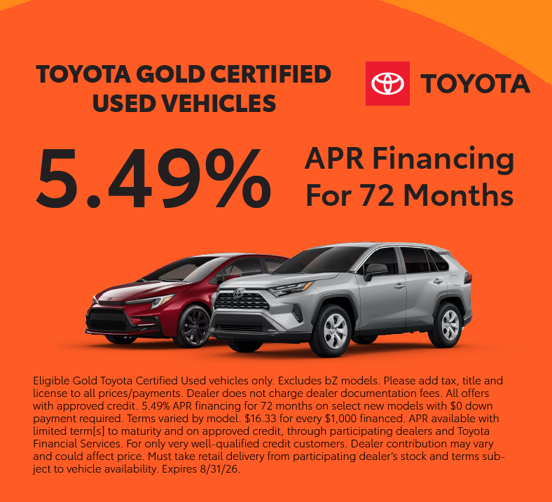 Toyota Gold Certified Used Vehicles