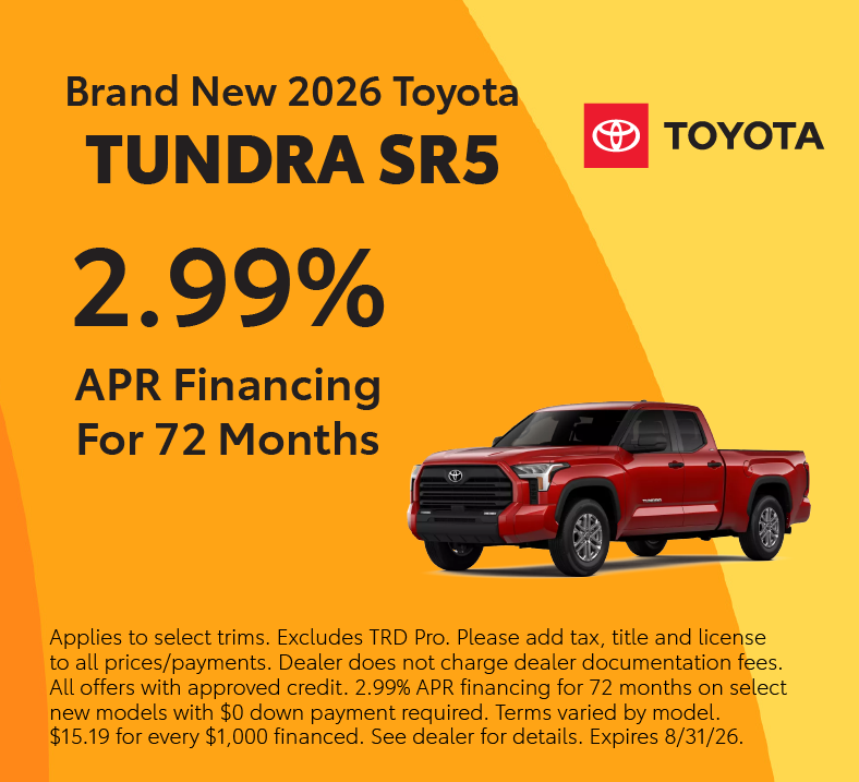 Brand New 2026 Toyota Tundra SR5