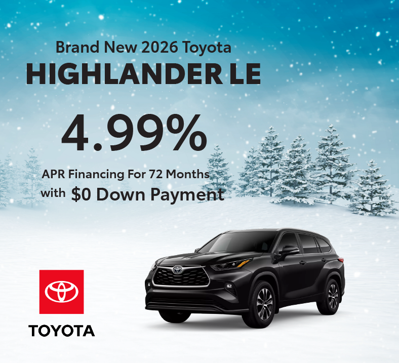 Brand New 2026 Toyota Highlander LE
