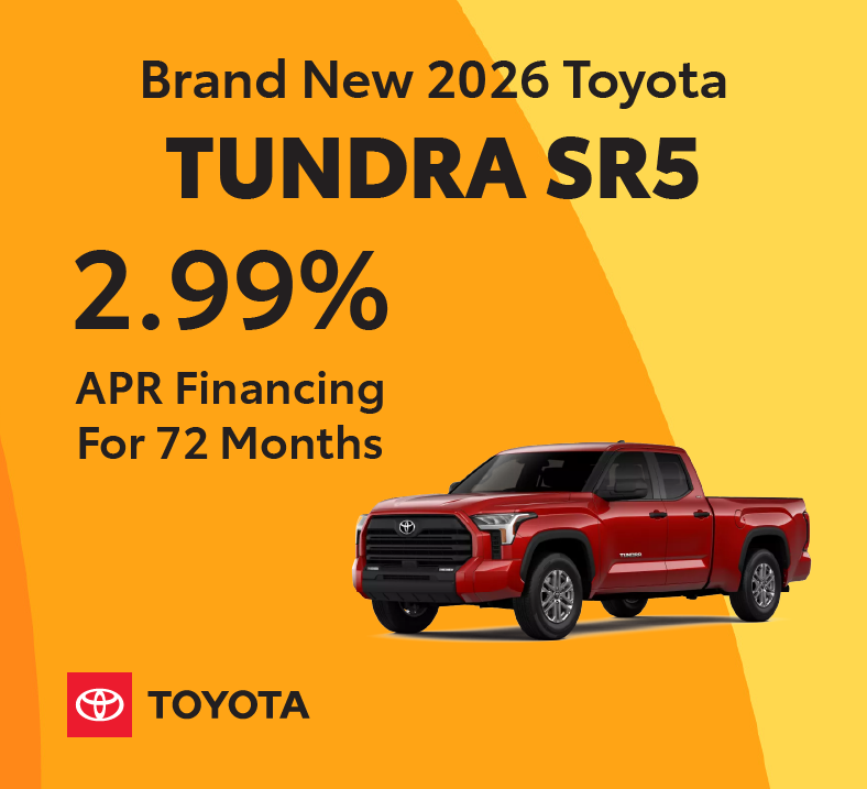 Brand New 2026 Toyota Tundra SR5 2.99% APR for 72 Months