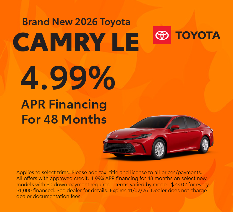 Brand New 2026 Toyota Camry LE