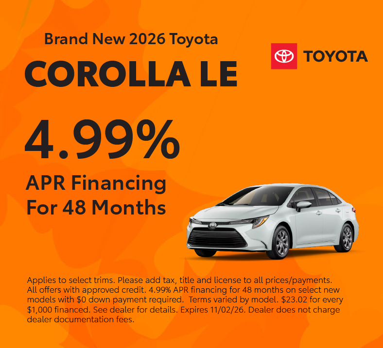 Brand New 2026 Toyota Corolla LE